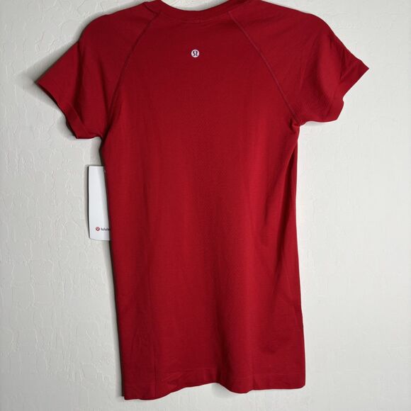 Lululemon Swiftly Tech Short Sleeve 2.0 Dark Red - Picture 5 of 6